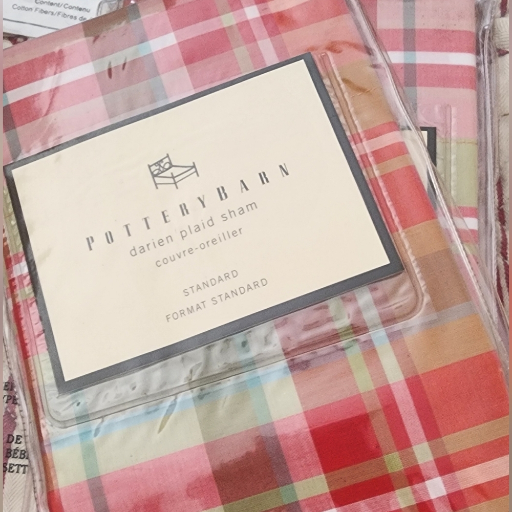 NIP Pottery Barn Darien Plaid Std Sham - 2